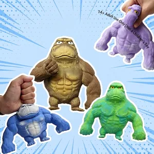 Muscle gorilla TPR squeeze toy for stress relief with slow rebound sand filling