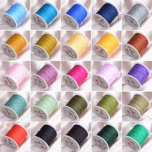 Diverse collection of 0.6mm colorful non-elastic jade threads for jewelry making