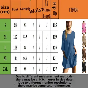 Umfassende Größentabelle für Damen-Kurzarm-Jumpsuit mit V-Ausschnitt und Taschen.