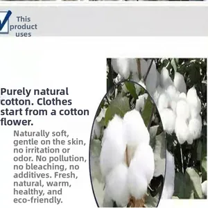Détail du coton 100 % naturel pour le gilet chaud pour homme doublé de velours épais