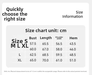 Size information and measurement chart for the half-zip sports yoga jacket hoodie