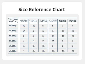 Detailed size chart for women's yoga hoodie sweatshirt based on height and weight