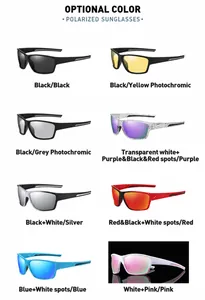 Multiple color variations of stylish polarized sports cycling sunglasses for outdoor activities