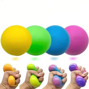 Kreatives TPR Quetsch Stressabbau Spielzeug Mehl Gefüllter Ball Langsamer Rückprall Bunter Squishy Vent Ball Für Erwachsene Büro Entspannung