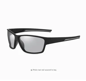 Detail view of black frame sports sunglasses with silver polarized lenses for cycling