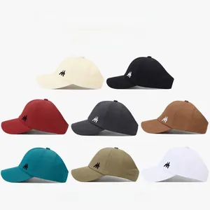 Detailed view of quick-dry baseball caps available in eight vibrant color options