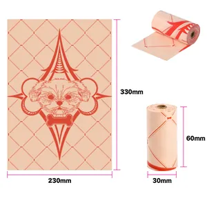 Bolsas para excrementos de perro biodegradables EPI rosa con dibujo y medidas