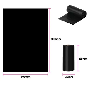 Dimensiones de las bolsas negras biodegradables para excrementos de perro, 200mm x 300mm
