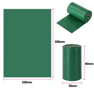 Bolsas verdes biodegradables para excrementos de perro, 230x330 mm