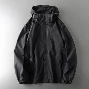 Unisex Outdoor Windbreaker Jacket Waterproof Windproof Techwear Hooded Jacket Mountaineering Top For Spring Autumn
