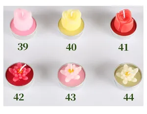 Collection de bougies chauffe-plat décoratives en forme de rose et de lotus