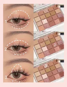 Tutorial zur Anwendung der 20-Farben Lidschattenpalette in matten und schimmernden Erdtönen