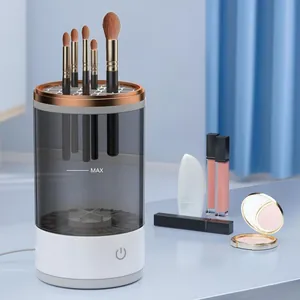 Automatic electric makeup brush cleaner machine for deep cleaning and quick drying tool