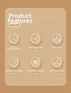 Feature chart of stainless steel non-slip pants hangers showing strong clamping and durability