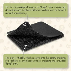 Detailed view of black hook and loop fastener structure for tactical morale patches