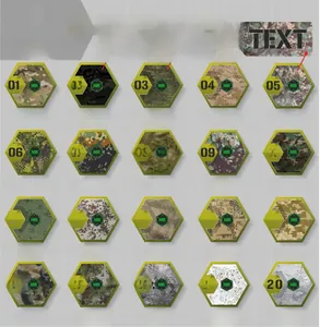 Selection chart of 20 camouflage Cordura fabric patterns for custom tactical patches