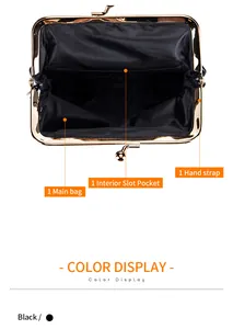 Detailed view of the interior compartment and gold clasp of a vintage leather bag