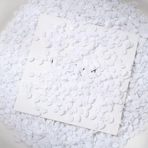 Vue détaillée de charmes d'ongles en résine en forme de feuille blanche sur carte