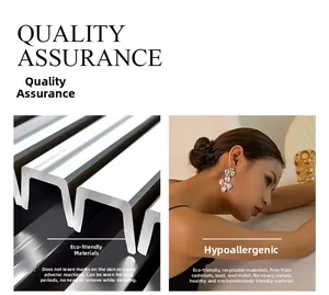 Detailed view of hypoallergenic stainless steel material for French vintage necklace.