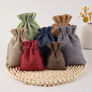 Jutebeutel Kordelzug Leinen Schmuckbeutel Kleine Geschenkbeutel Für Hochzeit Party Gastgeschenke Säckchen Für Schmuckverpackung