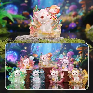 Figurine De Boîte Aveugle En Résine Flocage Mignon Animal Panda Ours Capybara Décoration De Bureau Ornement Miniature