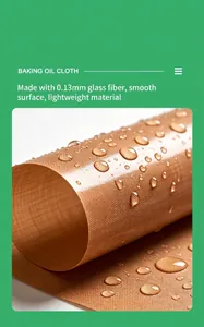 Close-up detail of 0.13mm heat resistant fiberglass baking oil cloth with non-stick surface