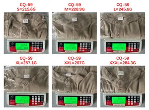 Detailed weight measurement for men's short sleeve polo shirt from size small to 3XL
