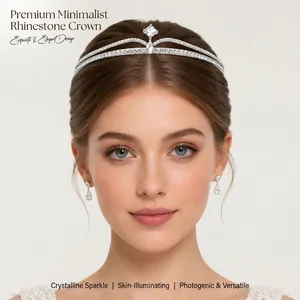 Eleganter Silber Legierung Braut Tiara Mit Strass Und Imitationsperle Prinzessin Krone Für Hochzeit Geburtstag Party Kopfschmuck