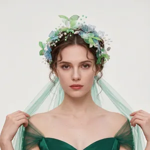 Serre-tête fée papillon de forêt avec perles artisanales pour coiffure éthérée d'elfe