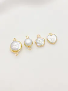 Colección de dijes de perlas barrocas naturales para la creación de joyas artesanales