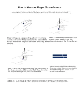 Instructional guide on how to measure finger circumference for choosing a ring size
