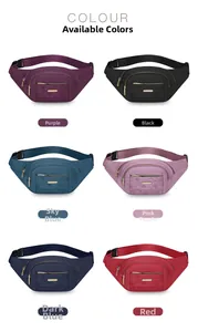 Stylish multi-pocket women's fanny pack available in six vibrant assorted colors