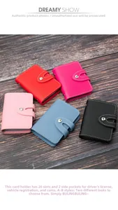Porta carte sottile multicolore in ecopelle con 26 scomparti per carte e documenti