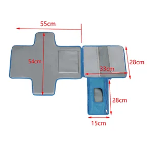 Dimensions détaillées du tapis à langer bébé pliable et imperméable avec poche lingettes.