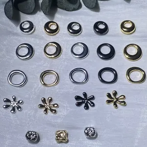 Accessoires de Bijoux DIY en Cuivre Électroplaqué Perles en Forme de Cercle et Fleur pour Fabrication de Colliers Bracelets