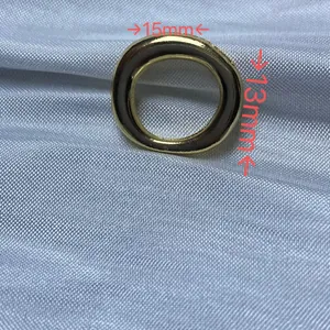 Connecteur anneau ovale 15mm x 13mm en laiton plaqué or pour bijoux DIY et accessoires