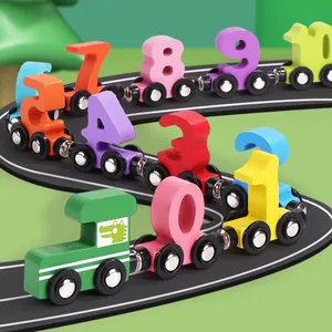 Pädagogischer bunter Magnet-Zahlenzug für Kleinkinder zum Lernen und Spielen.