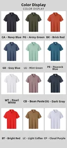 Men's ice silk business quick-dry polo shirts in various colors shown in a grid display