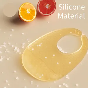 High-quality waterproof silicone baby bib with scale texture, safe and odorless material