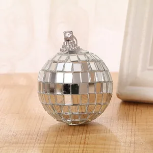 Silver reflective mirror disco ball for party decoration and Christmas tree ornament