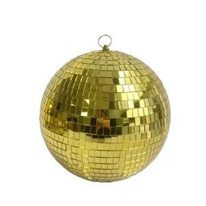 Große reflektierende goldene Disco-Spiegelkugel-Dekoration für Partys
