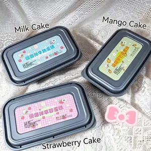 Jouets squishy gâteau à rebond lent en boîte styles lait, mangue et fraise