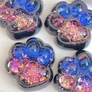 Juguete Squishy de Pata de Gato Cielo Estrellado de Dos Tonos TPR Juguete para Aliviar el Estrés para Niños Adultos Estilo Oscuro Juguete Sensorial