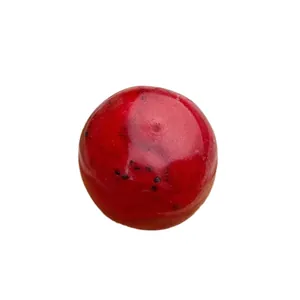 Handmade watermelon smoothie squishy ball stress relief toy with moldable texture in red