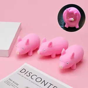 Rosa Schwein Squishy Stressabbau Spielzeug Weiches TPR Sandgefülltes Schweinchen Quetschspielzeug Für Erwachsene Büro Sensorisches Spielzeug