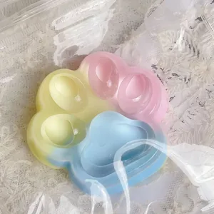 Cute rainbow cat paw squeeze toy for stress relief with squishy soft texture