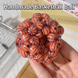 Juguete Squishy de Baloncesto de TPR Moldeable para Aliviar el Estrés para Adultos Niños Periférico de Descompresión Deportiva