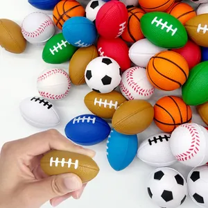 Foam Sponge Ball 4Cm Rugby Basketball Football Pu Slow Rebound Decompression Vent Pressure Ball Decompression Play