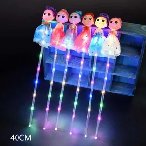 Sei bacchette magiche luminose a forma di fata con luci LED da 40 cm per le feste