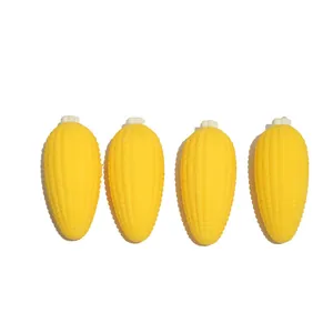 Set of 4 realistic yellow corn-shaped squeeze toys for effective stress relief and sensory play
